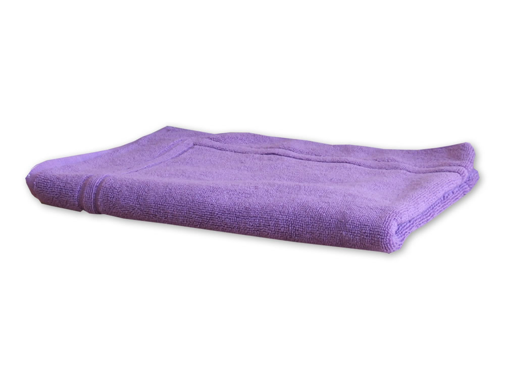 Purple Colour Bath Mat Linen And Towels